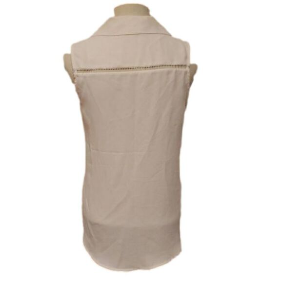 41 Hawthorn Tarla Lattice Detail‎ Sleeveless Blouse Cream Size XS NWOT - Picture 2 of 5